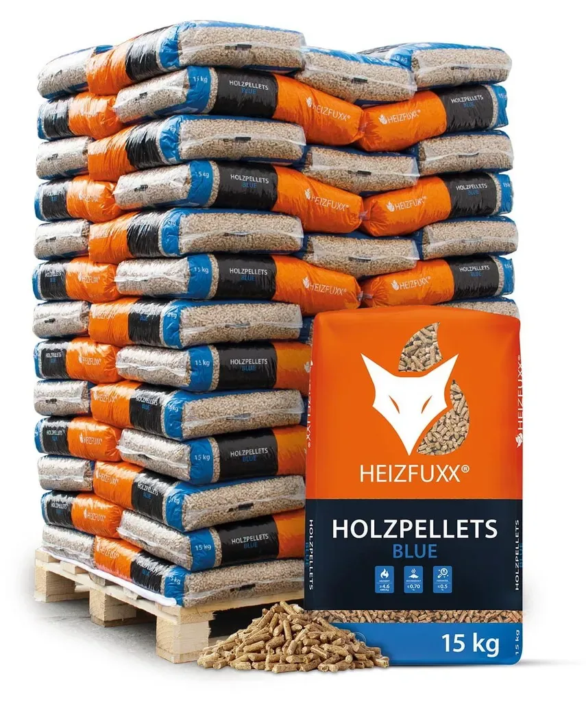 Heizfuxx Blue ENplus A1 Holzpellets 6 mm · Vorratspalette 975 kg