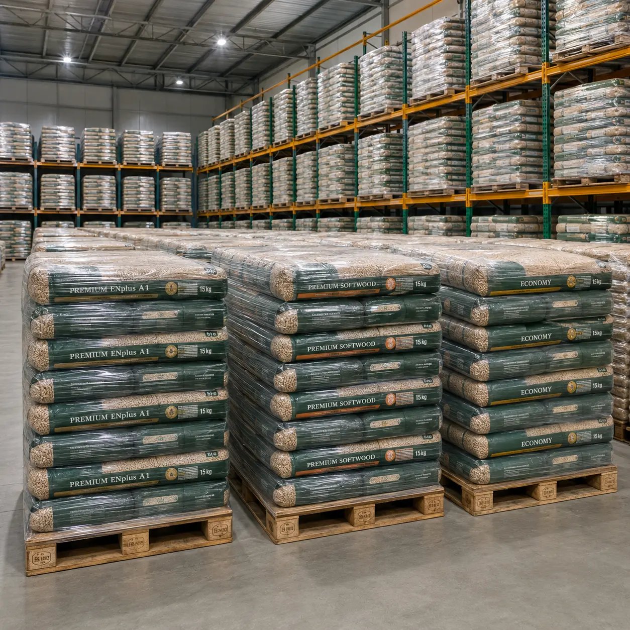 Pellet di conifera Heizfuxx Gold HD ENplus A1 6 mm · pallet 975 kg (65 × 15 kg)